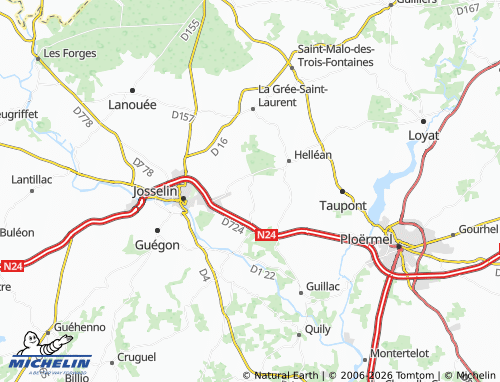 Mapa MICHELIN La Croix-Helléan - ViaMichelin