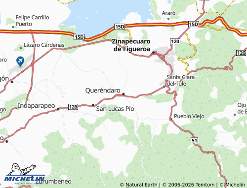 Mappa MICHELIN Queréndaro - ViaMichelin