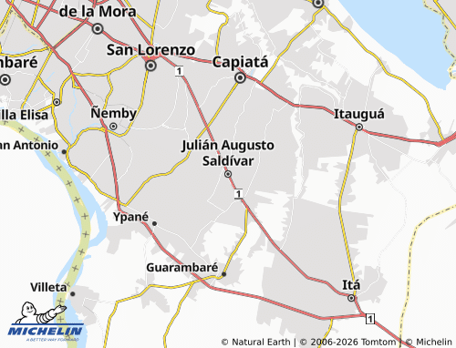 Mapa MICHELIN Julián Augusto Saldívar - ViaMichelin