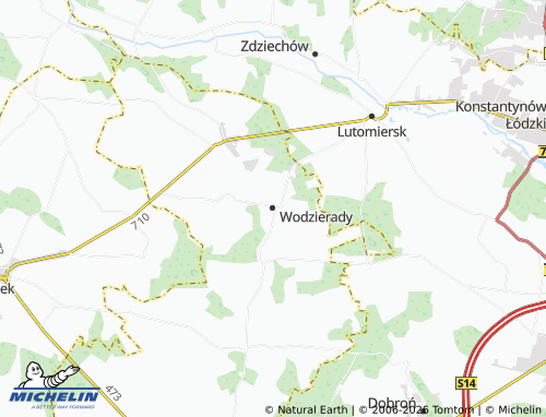 MICHELIN Wodzierady map - ViaMichelin