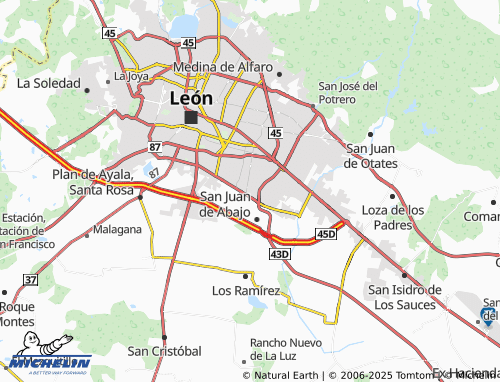 MICHELIN Villa de León map - ViaMichelin