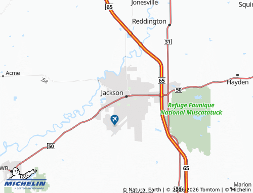 Mapa MICHELIN Jackson - ViaMichelin
