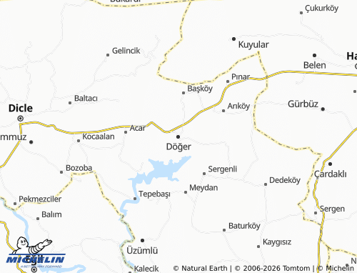 MICHELIN Döğer map - ViaMichelin