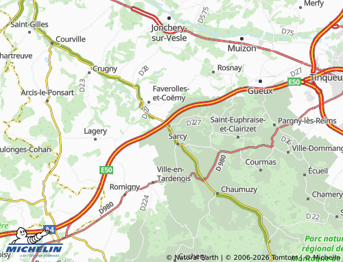MICHELIN Poilly map - ViaMichelin