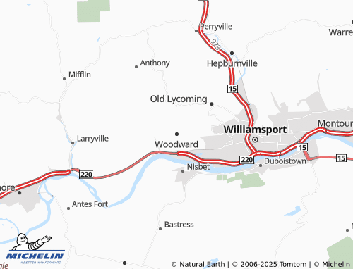 MICHELIN Woodward map - ViaMichelin