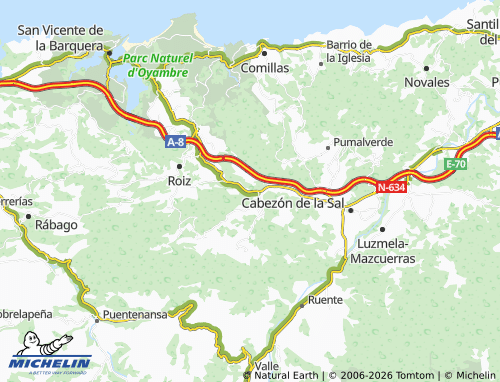MICHELIN Treceño map - ViaMichelin