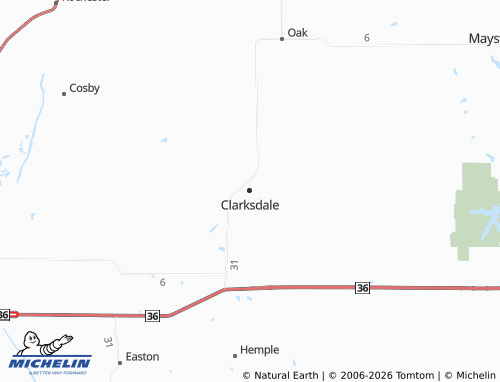 Mapa MICHELIN Clarksdale - ViaMichelin