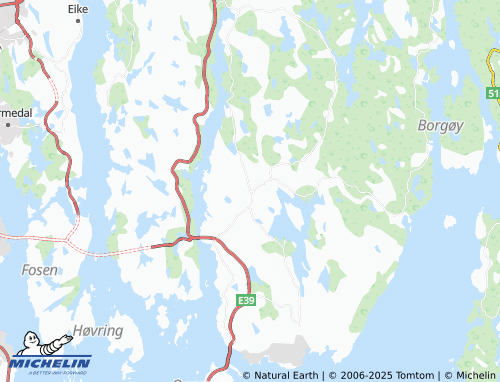 MICHELIN Tysværvåg map - ViaMichelin