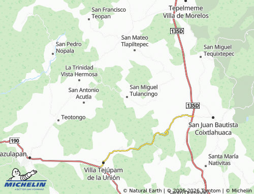 Kaart MICHELIN San Miguel Tulancingo - ViaMichelin