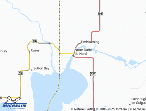 MICHELIN Notre-Dame-du-Nord map - ViaMichelin