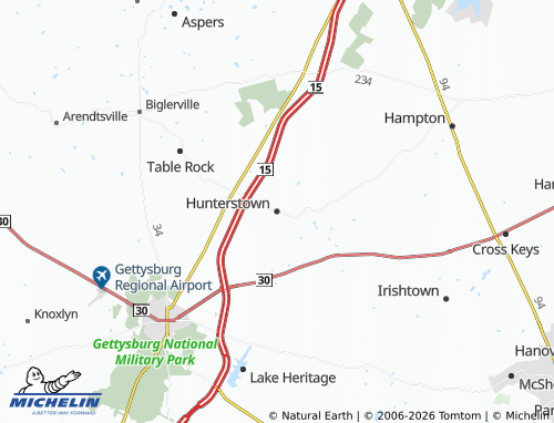 Mappa MICHELIN Hunterstown - ViaMichelin