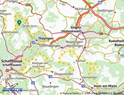 MICHELIN Gottmadingen map - ViaMichelin
