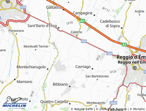 MICHELIN Case Pozzi map - ViaMichelin