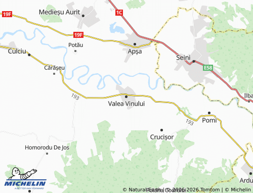 Carte MICHELIN Valea Vinului - ViaMichelin
