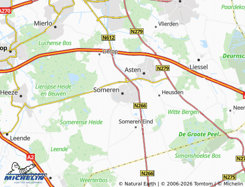 MICHELIN Someren map - ViaMichelin