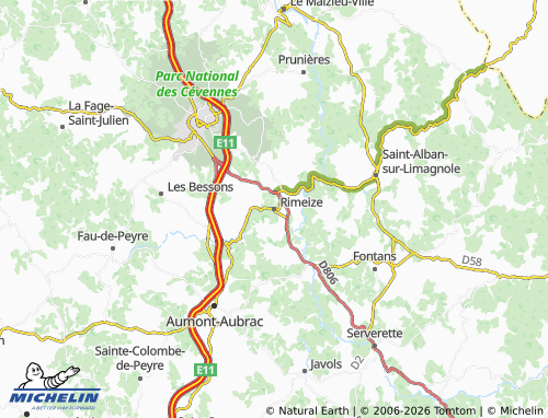 Mappa MICHELIN Rimeize - ViaMichelin