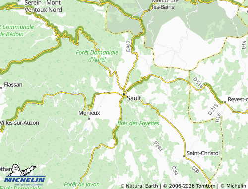 Mappa MICHELIN Sault - ViaMichelin