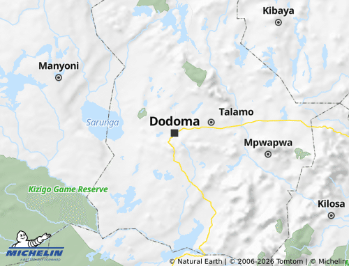 Carte MICHELIN Dodoma - ViaMichelin