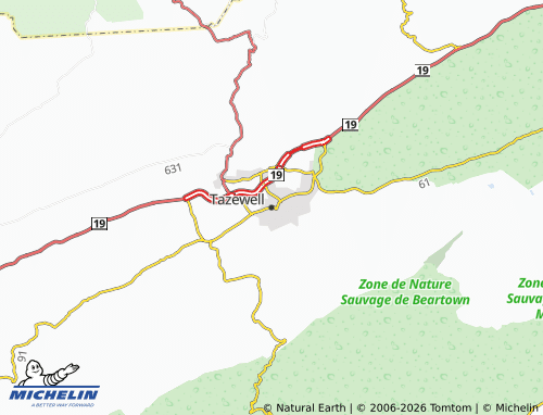 Mapa MICHELIN Tazewell - ViaMichelin