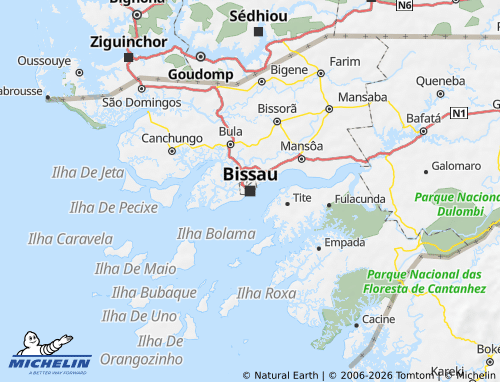 Mapa MICHELIN Bissau - ViaMichelin