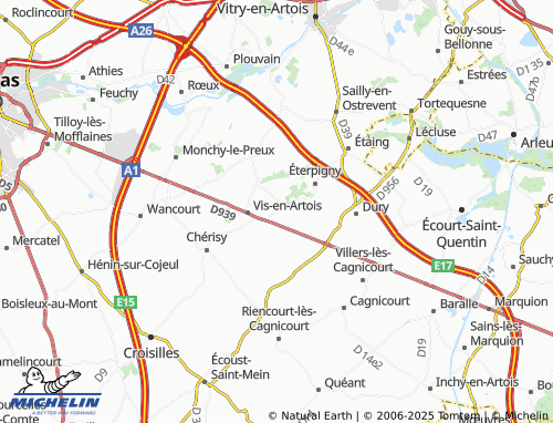 Carte MICHELIN Haucourt - ViaMichelin