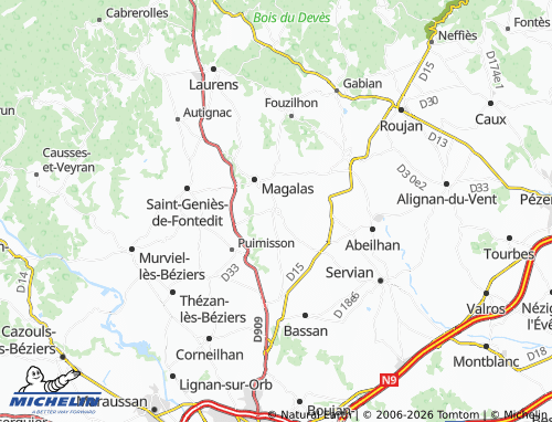 Mappa MICHELIN Puissalicon - ViaMichelin