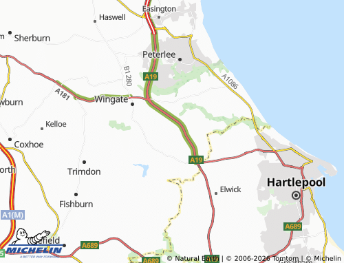 Carte MICHELIN Hutton Henry - ViaMichelin