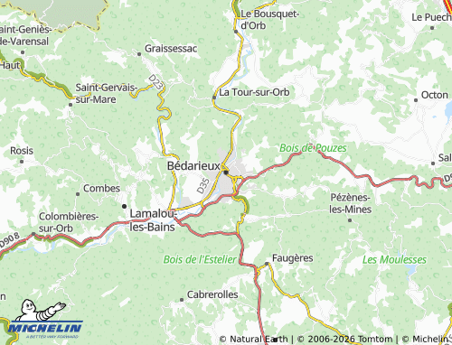Mappa MICHELIN Bédarieux - ViaMichelin