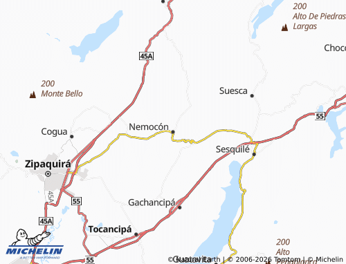 MICHELIN Nemocón map - ViaMichelin