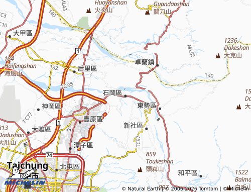 MICHELIN Shigang District map - ViaMichelin