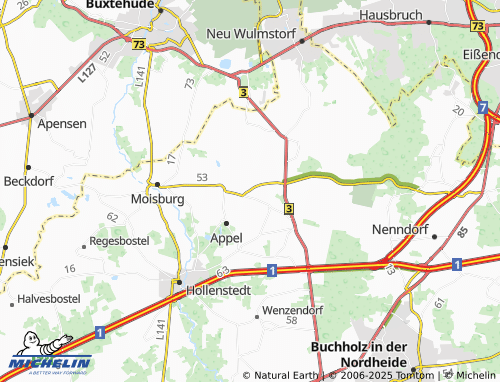 MICHELIN Eversen map - ViaMichelin