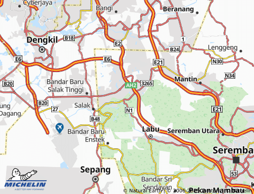 MICHELIN Kampung Sungai Sekah map - ViaMichelin