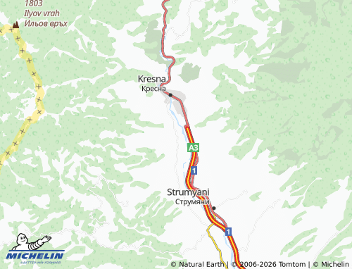 MICHELIN Slivnitsa map - ViaMichelin