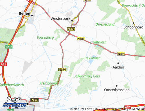 MICHELIN Mantinge map - ViaMichelin