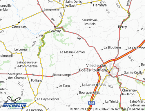 MICHELIN Le Mesnil-Garnier map - ViaMichelin
