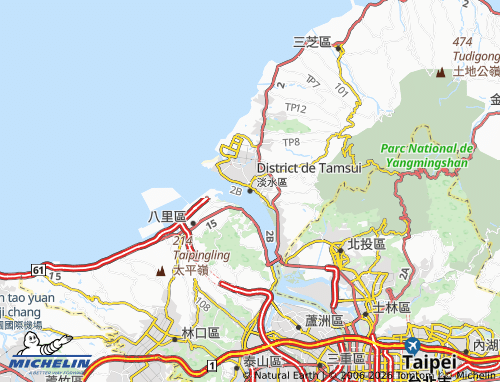 MICHELIN Tamsui District map - ViaMichelin