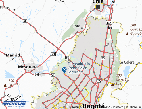 Carte MICHELIN Santa Rita de Suba - ViaMichelin