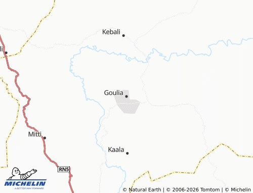 MICHELIN Goulia map - ViaMichelin