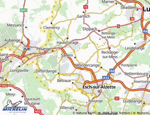 Mapa MICHELIN Sanem - ViaMichelin