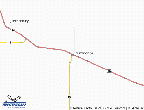 MICHELIN Churchbridge map - ViaMichelin