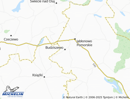MICHELIN Budziszewo map - ViaMichelin