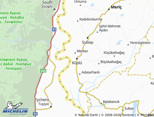 Kaart MICHELIN Küplü - ViaMichelin