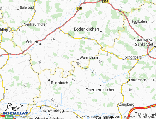 Mapa MICHELIN Wurmsham - ViaMichelin
