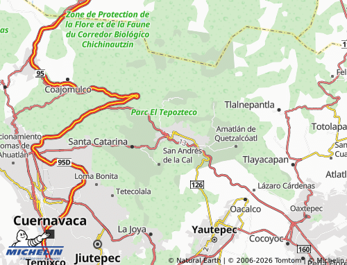 Mapa MICHELIN Tepoztlán - ViaMichelin
