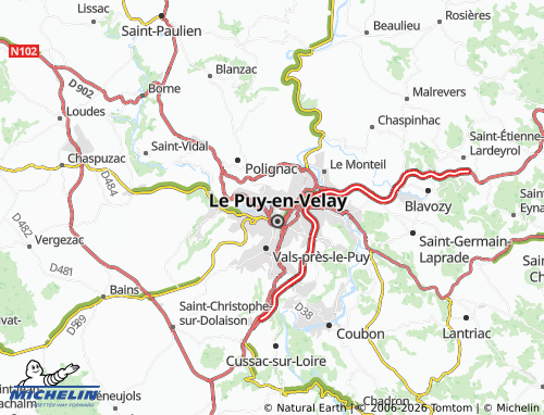 MICHELIN Aiguilhe map - ViaMichelin