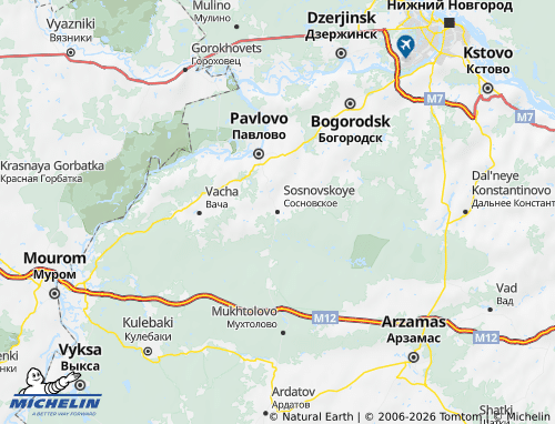 MICHELIN-Landkarte Sosnowski Rajon - ViaMichelin