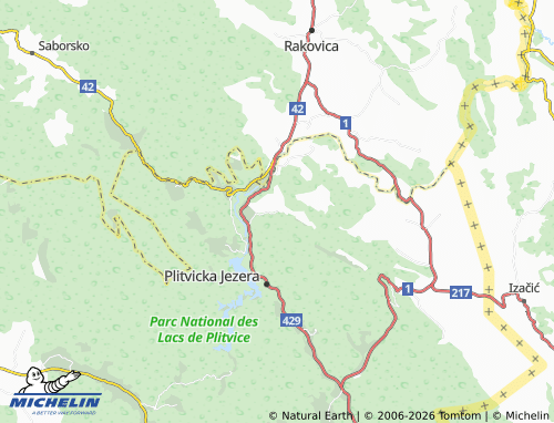 MICHELIN-Landkarte Rastovača - ViaMichelin
