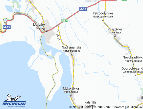 Mapa MICHELIN Nadlymanske - ViaMichelin
