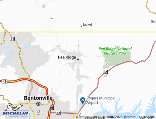 Mappa MICHELIN Pea Ridge - ViaMichelin