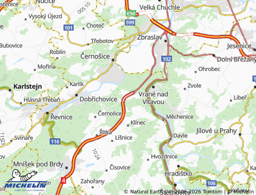 Mappa MICHELIN Jíloviště - ViaMichelin